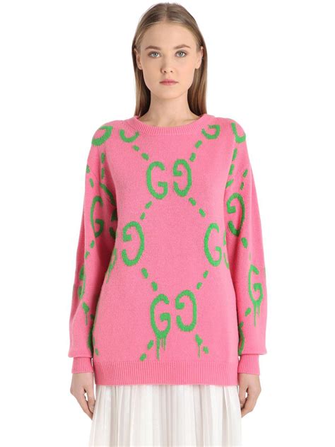 pink gucci sweatshirt ebay|Gucci pink and green sweater.